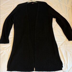 Vince Camuto Black Open Front Cardigan